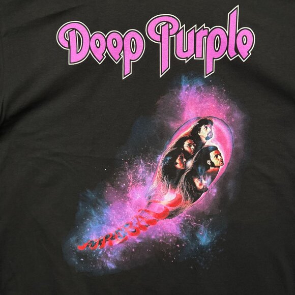 Deep Purple Fireball Album Cover Art Heavy Metal Band Tee XL - Picture 2 of 4